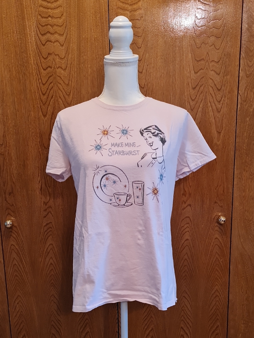 Hanes Light Pink "Make Mine Starburst" Graphic Tee - Vintage